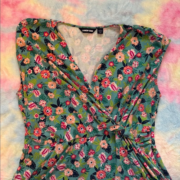 Lands' End 2x 20w-22w Floral Mini Dress - Picture 3 of 8